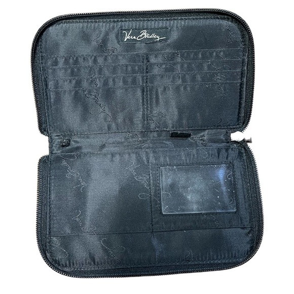 Vera Bradley Brown & Red Zip Around Wallet - Picture 3 of 5